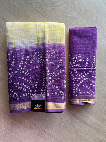 Block Printed Kota Saree - 34592