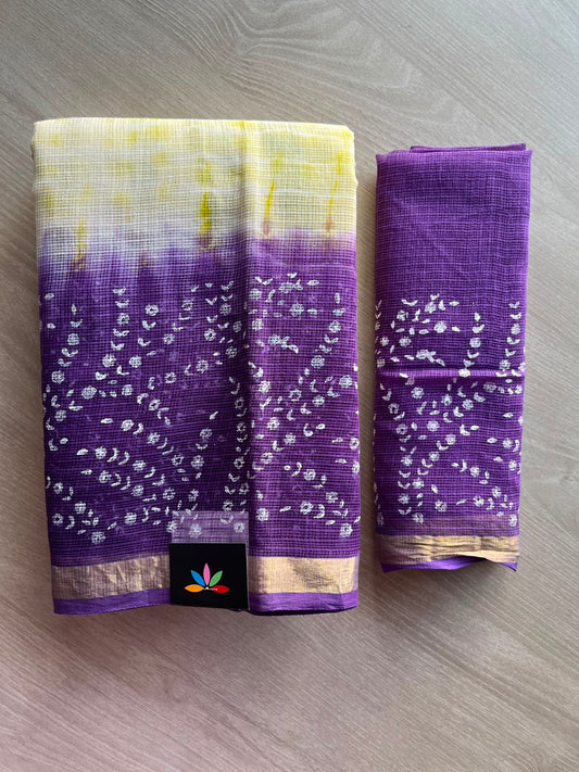 Block Printed Kota Saree - 34592