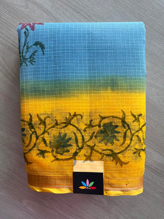 Block Printed Kota Saree - 34594
