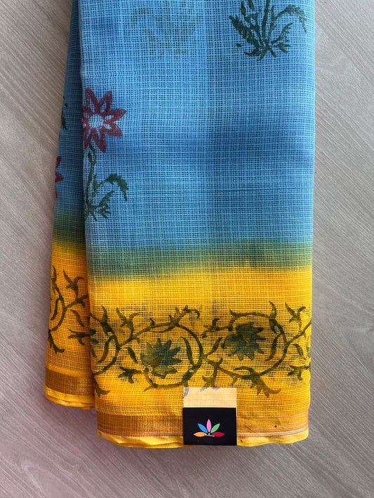 Block Printed Kota Saree - 34594