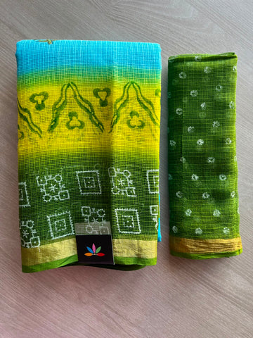 Block Printed Kota Saree - 34596