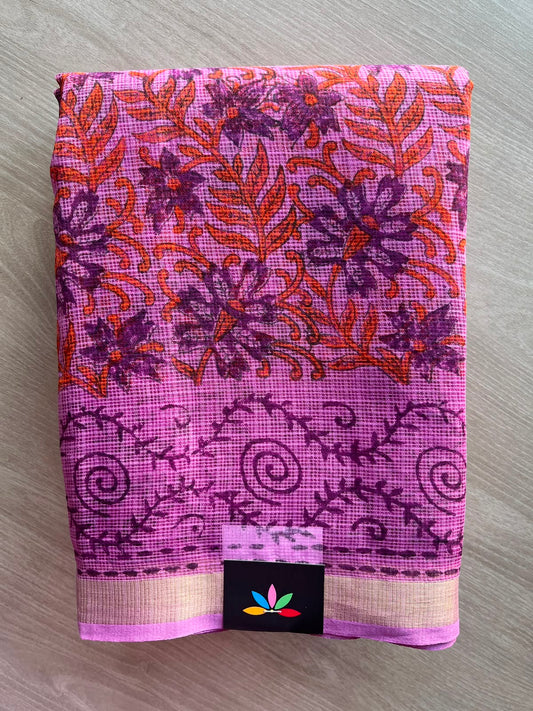 Block Printed Kota Saree - 34597