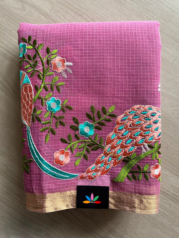 Designer Embroidered Kota Saree - 34658
