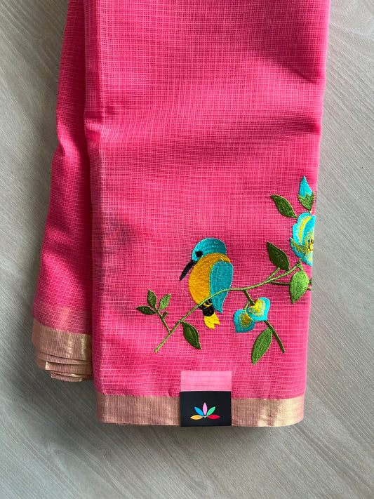 Designer Embroidered Kota Saree - 34659