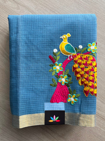 Designer Embroidered Kota Saree - 34667