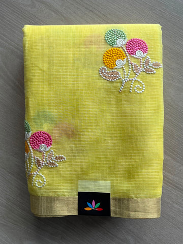 Designer Embroidered Kota Saree - 34674