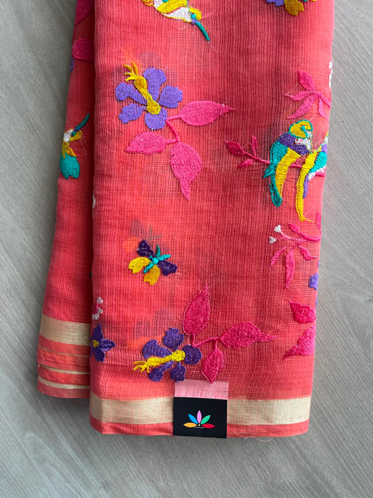 Designer Embroidered Kota Saree - 34677
