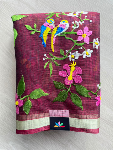 Designer Embroidered Kota Saree - 34679