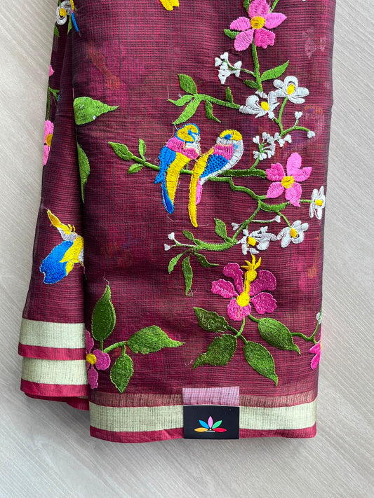 Designer Embroidered Kota Saree - 34679