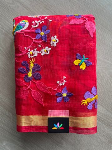Designer Embroidered Kota Saree - 34680