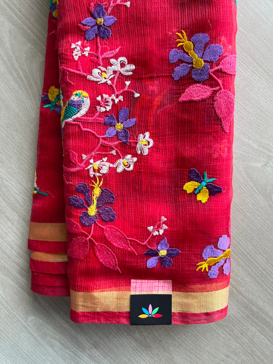 Designer Embroidered Kota Saree - 34680