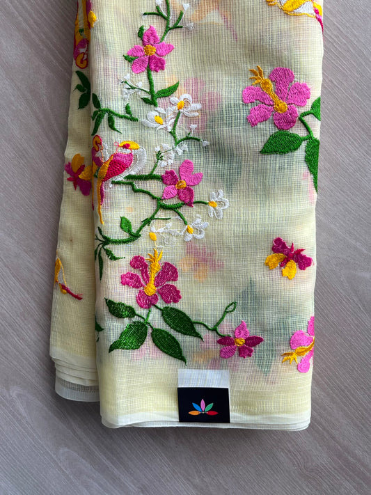 Designer Embroidered Kota Saree - 34681
