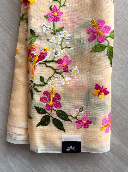 Designer Embroidered Kota Saree - 34684