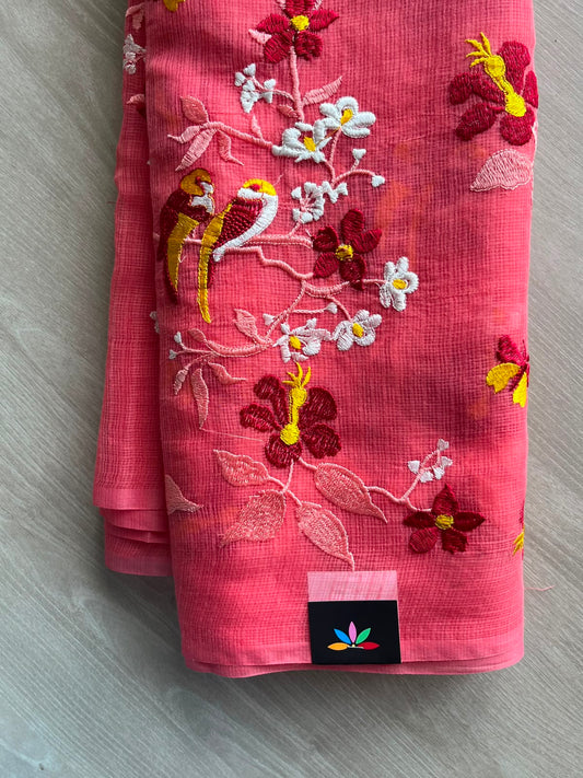 Designer Embroidered Kota Saree - 34686