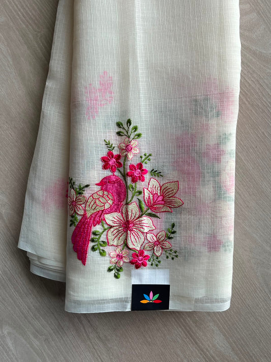 Designer Embroidered Kota Saree - 34690-34691