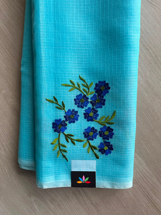 Designer Embroidered Kota Saree - 34698-34699