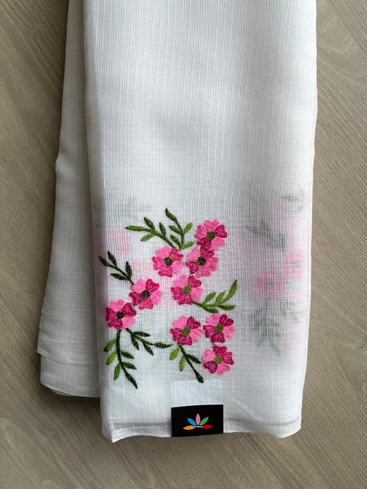 Designer Embroidered Kota Saree - 34700-34701