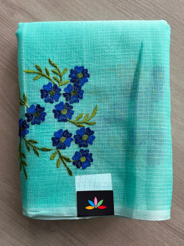Designer Embroidered Kota Saree - 34704-34705