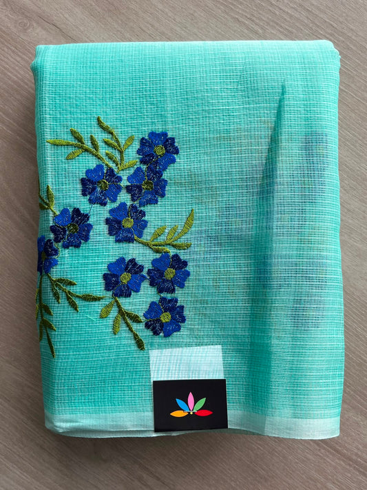 Designer Embroidered Kota Saree - 34704-34705