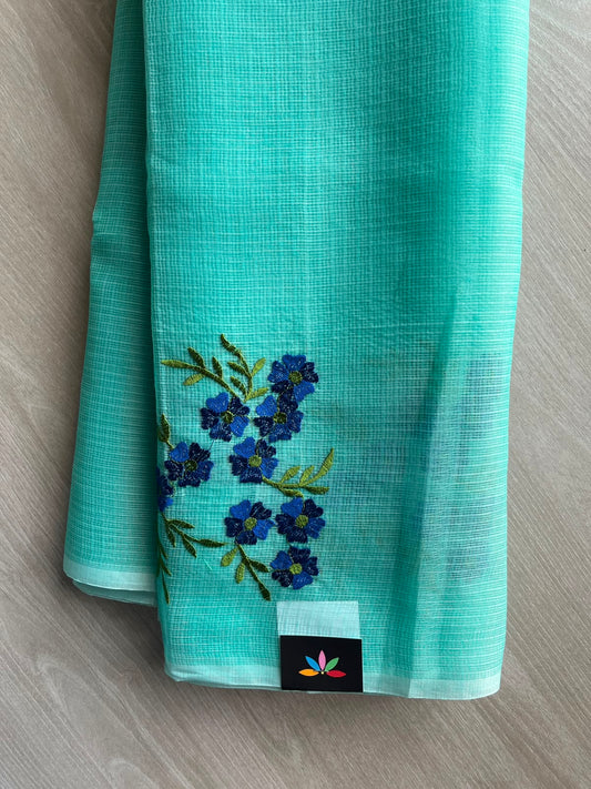Designer Embroidered Kota Saree - 34704-34705
