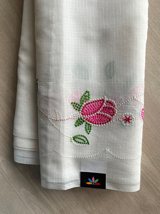 Designer Embroidered Kota Saree - 34711