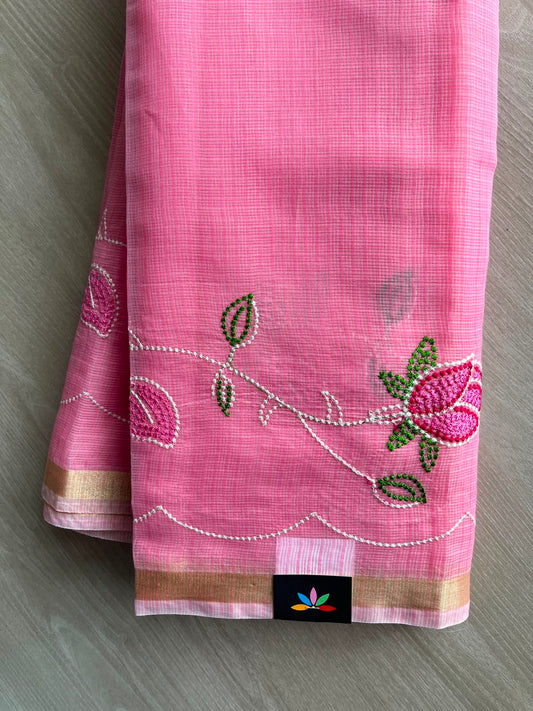 Designer Embroidered Kota Saree - 34719