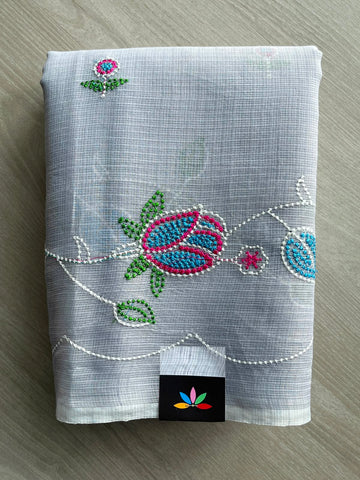 Designer Embroidered Kota Saree - 34721