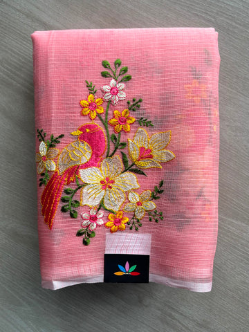 Designer Embroidered Kota Saree - 34726-34727