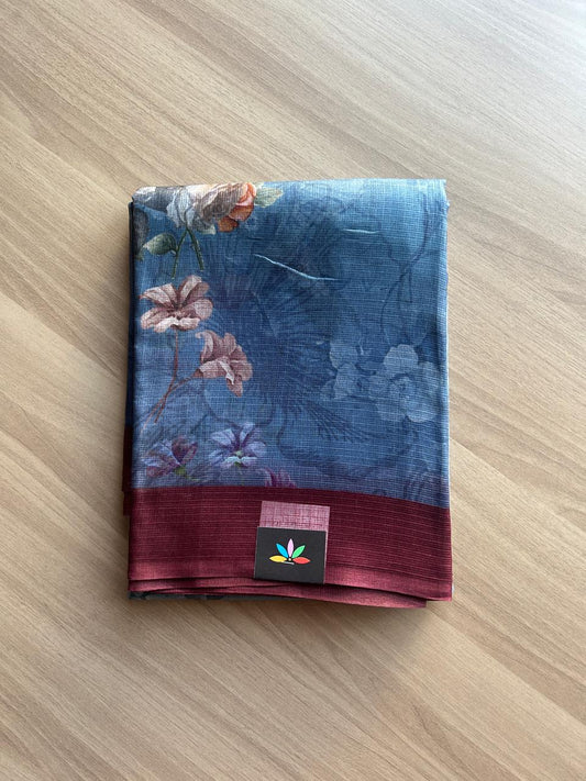Digital Printed Pure Kota Silk Saree -23337