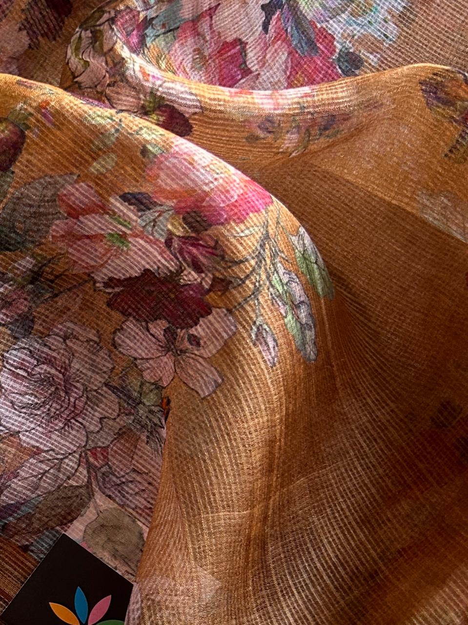 Digital Printed Pure Kota Silk Saree - 23345 – FABK