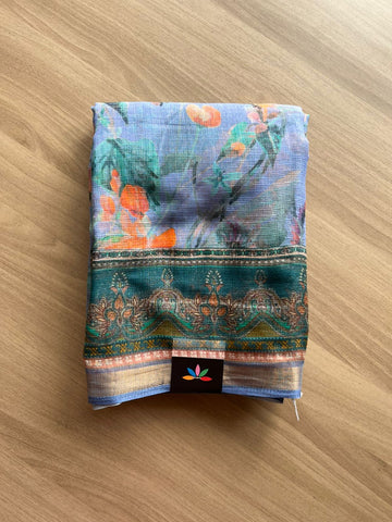 Floral Digital Printed Kota Doria Saree-23352
