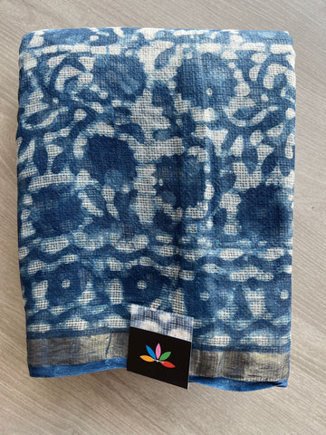 Handblock Printed Kota Doria Saree -30132-30133