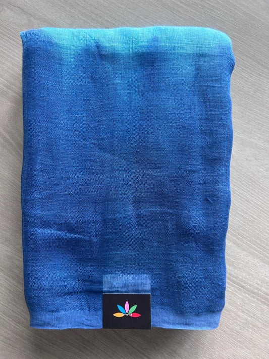 Handloom Multicolour Fine Linen Saree -21015