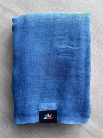 Handloom Multicolour Fine Linen Saree -21017