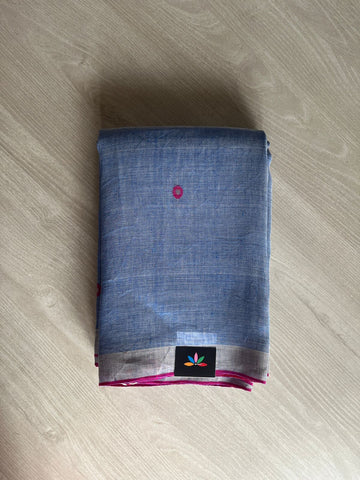 Tissue Linen Jamdani Saree -23647