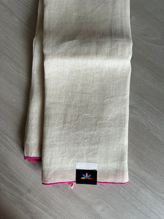 Tissue Linen Saree with Sequin Pallu -23652