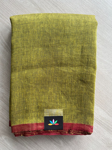 Handloom Fine Tissue Linen Saree -31272