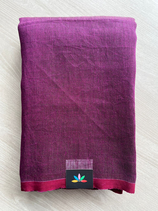 Handloom Fine Tissue Linen Saree -31274-31275