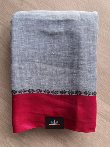 Handloom Fine Linen Saree-31285