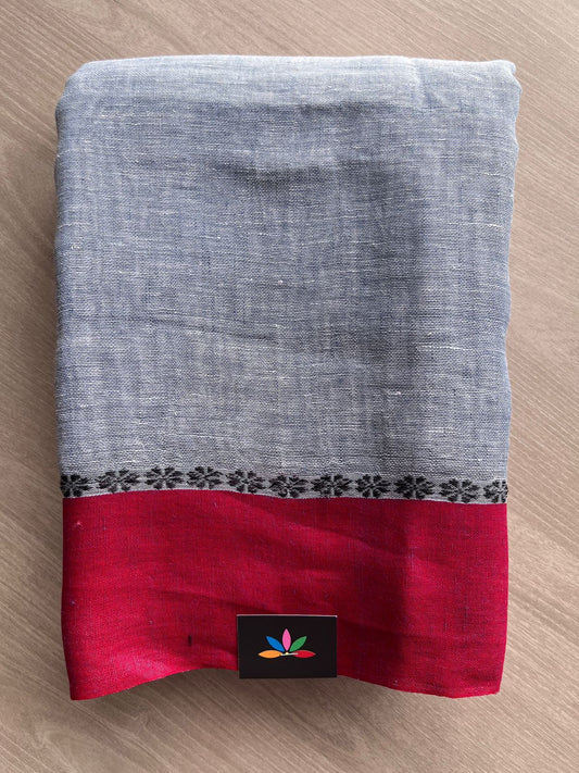 Handloom Fine Linen Saree-31285