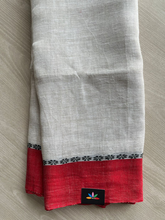 Handloom Fine Linen Saree-31286