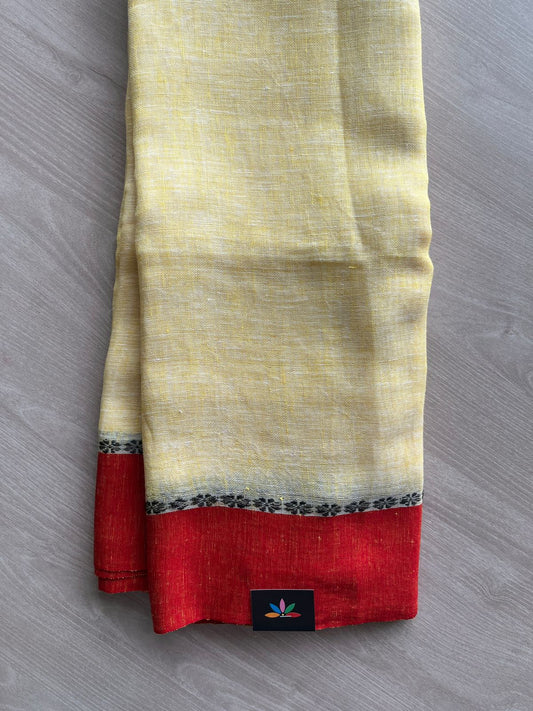 Handloom Fine Linen Saree-31287