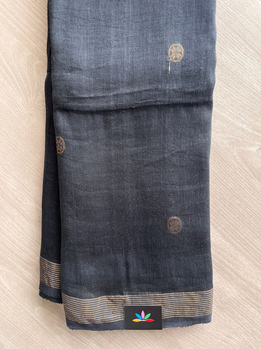 Handloom Premium Linen Jamdani Saree-31290
