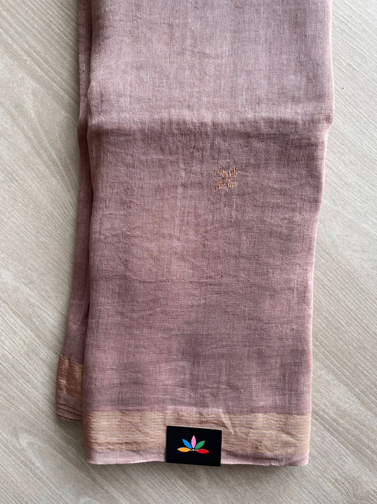 Handloom Premium Linen Jamdani Saree-31292