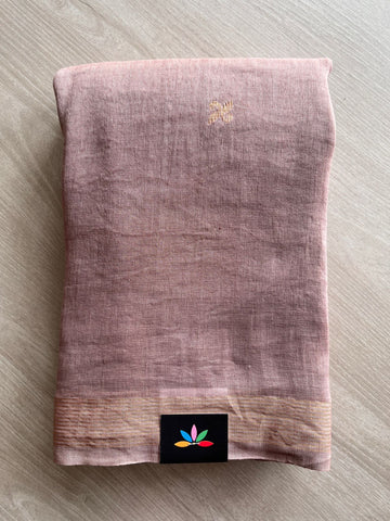Handloom Premium Linen Jamdani Saree-31292