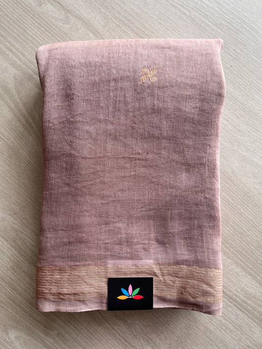 Handloom Premium Linen Jamdani Saree-31292