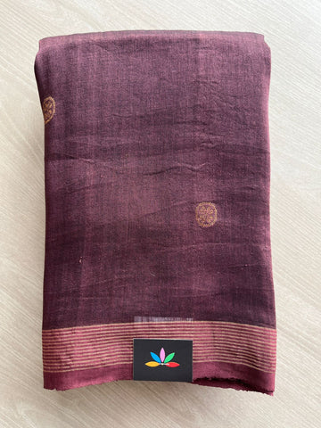 Handloom Premium Linen Jamdani Saree-31293