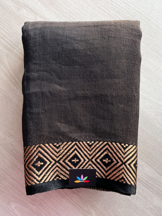 Woven Border Handwoven Tissue Linen Saree - 35739