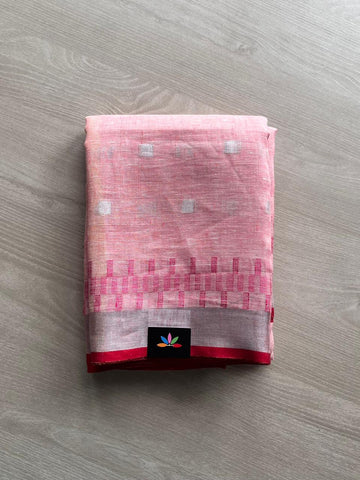 Woven Butta Linen Saree -12692