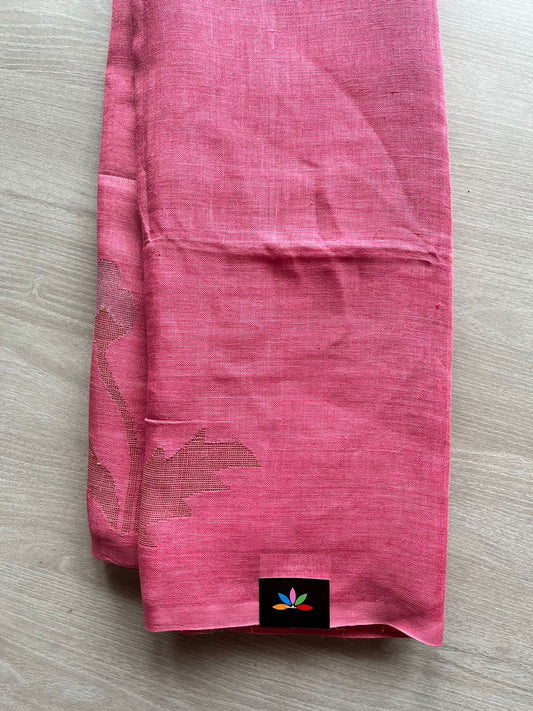 Handloom Fine Linen Jamdani Saree -12483